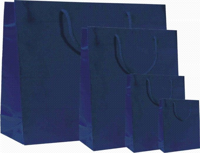 Pap�rov� ta�ky s laminem o rozm�ru 380 x 130 x 310 mm, modr�