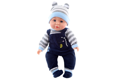 Miminko zvukov� 30 cm chlape�ek tmav� oble�ek