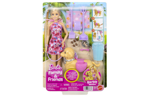 Barbie Panenka s pejskem na proch�zce JJB46