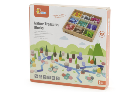 D�ev�n� p��rodn� bloky 141 kus�