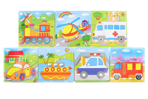 D�ev�n� puzzle dopravn� prost�edky